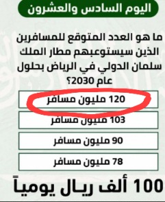 ماهو العدد المتوقع للمسافرين الذين سيستوعبهم مطار الملك سلمان